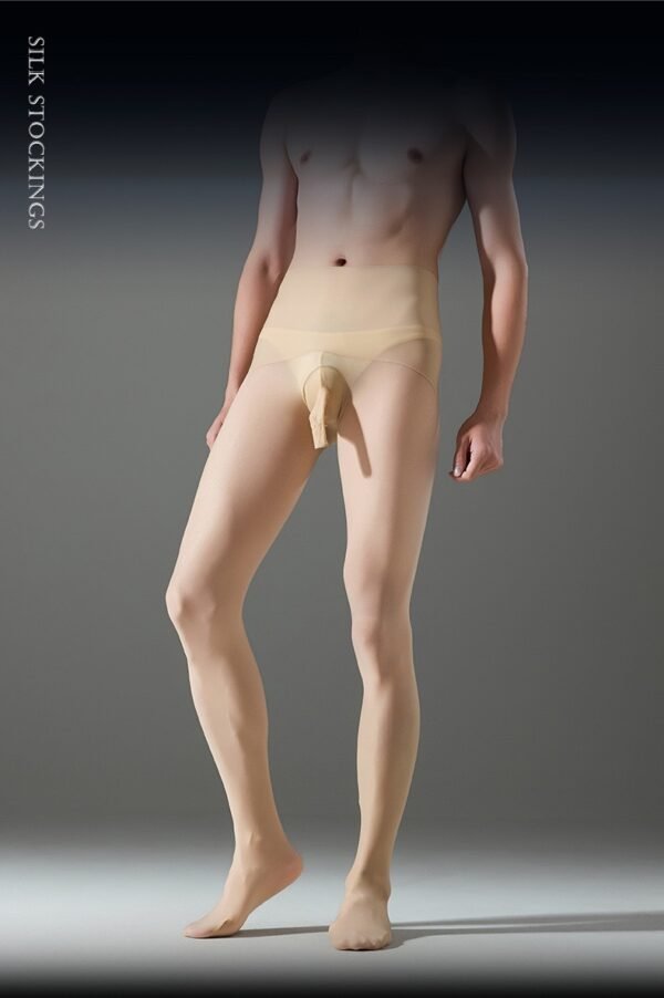 「 VIGOUR」MANS PANTYHOSE 8D HI-WAIST SEAMLESS GLOSSY TIGHTS
